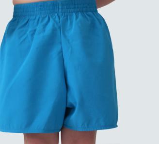 short de bain garçon de dos, turquoise