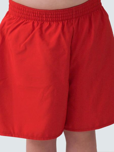 short de bain garçon de dos, rouge