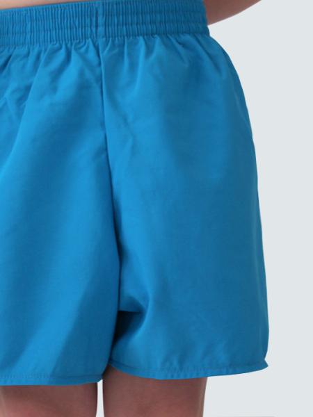 short de bain garçon de dos, turquoise