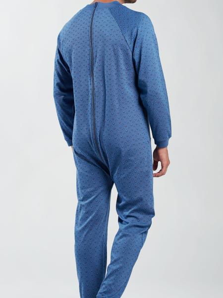 grenouillère marine imprimée homme dos