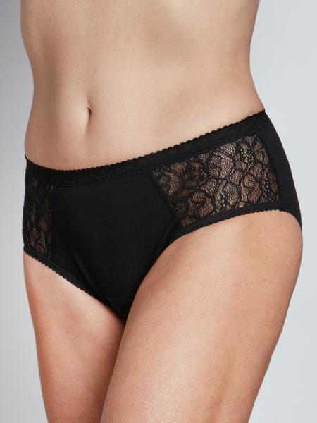 culotte noir à dentelle