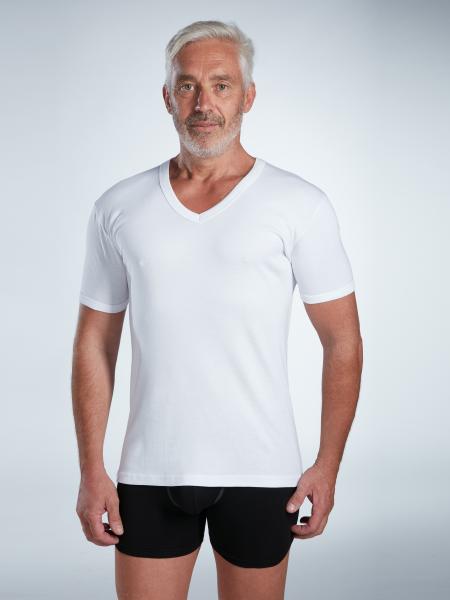 maillot de corp sans couture pour homme blanc