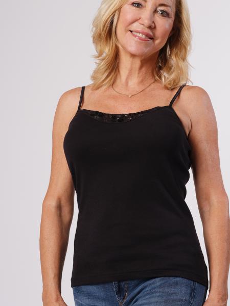 caraco dentelle femme noir