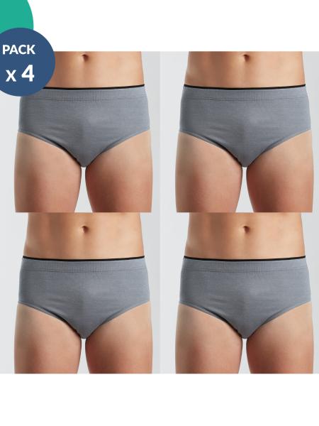 Lot de 4 slips intraversables homme