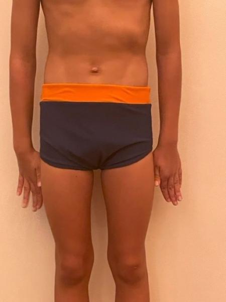 8761_Slip de bain garcon marine orange 
